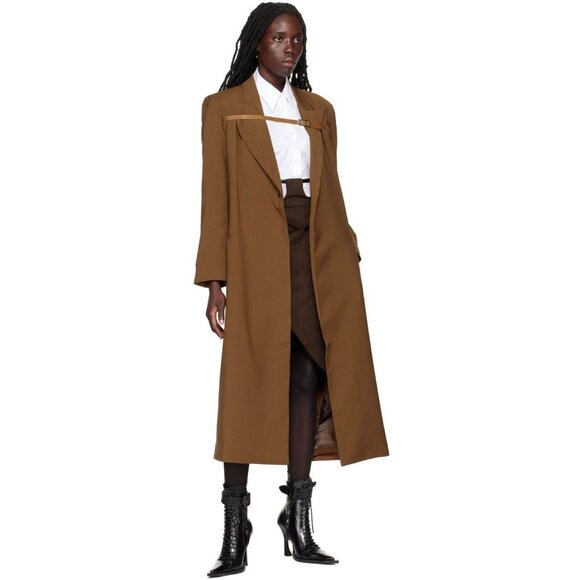 Luar Belt Coat Size S Womens Brown Trench Jacket $780 - Picture 3 of 16
